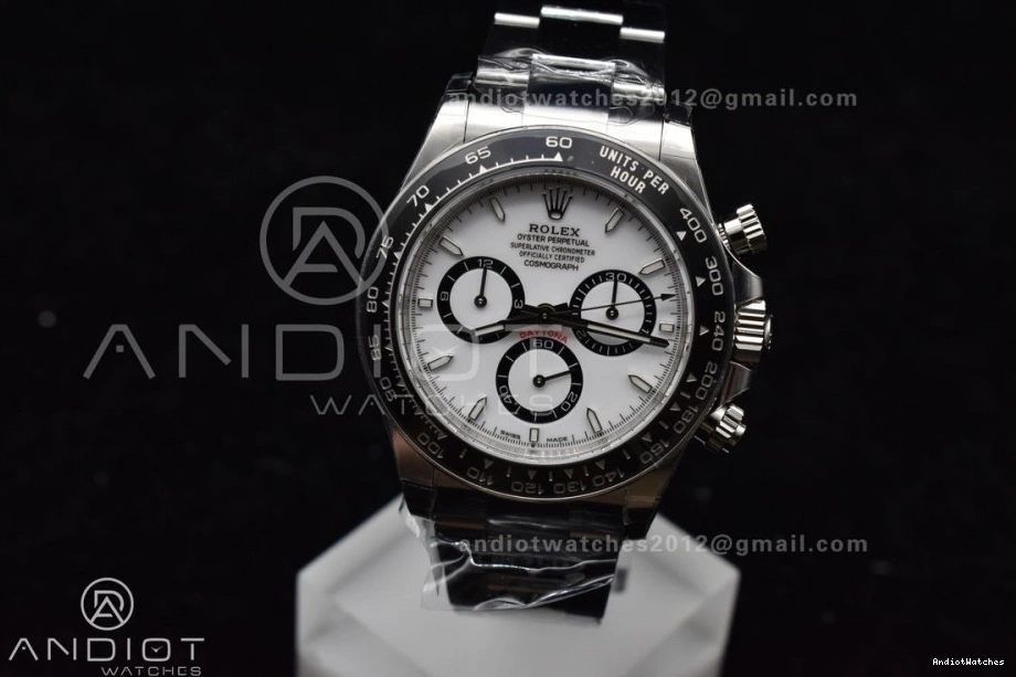 White Best BTF Steel DD Bracelet 904L Daytona 781 Edition SoftTouch SS 1:1 126500 Dial on 0708